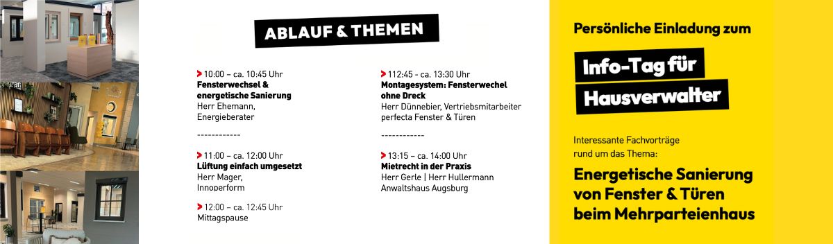 perfecta Fenster - Infotag für Hausverwalter